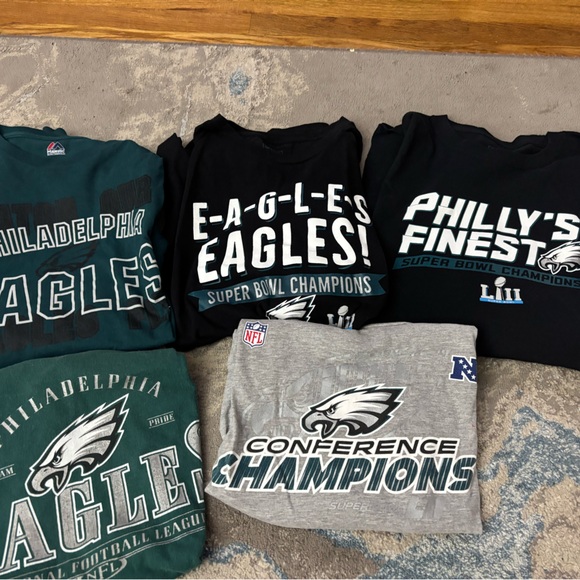 Philadelphia Eagles Lot of 5 T-shirts 2XL - Picture 1 of 6